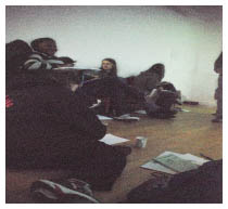 An image of the group taking part in a workshop